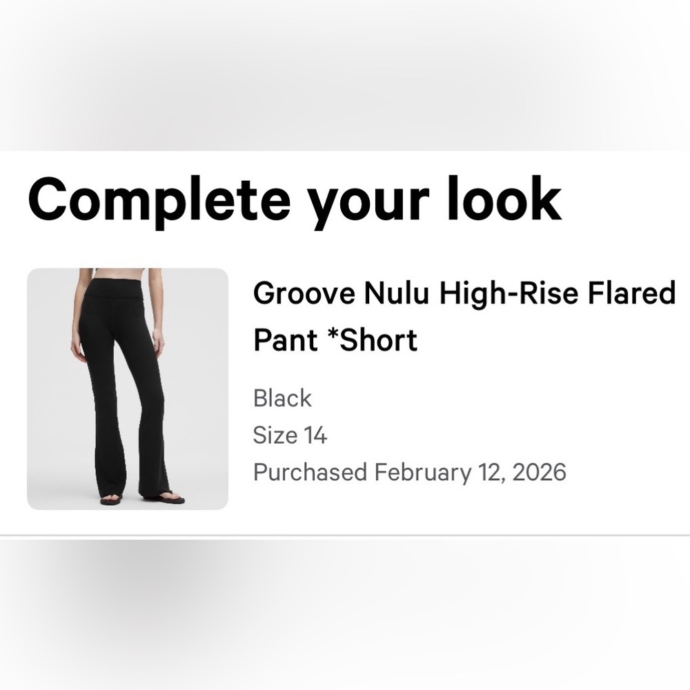 Lululemon Groove Nulu High rise flared pant *short size 14